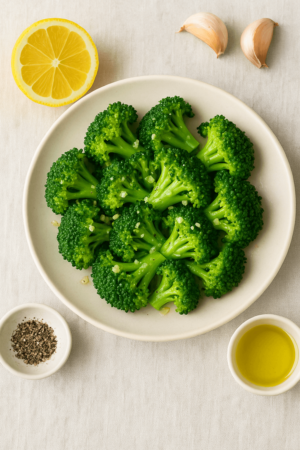 Garlic & Lemon Steamed Broccoli